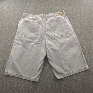 Vintage Sean John Gray Baggy Hip Hop Y2K Denim Shorts Mens 38 Herringbone Grunge